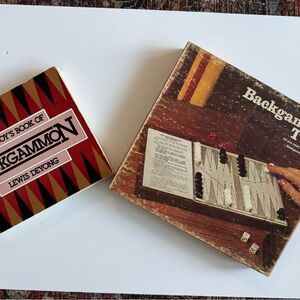 Vintage Backgammon Game Set with Matching Book
